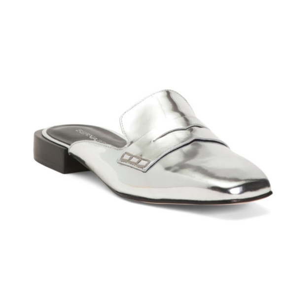 BERNARDO Patent Leather Penny Mules - Picture 1 of 3